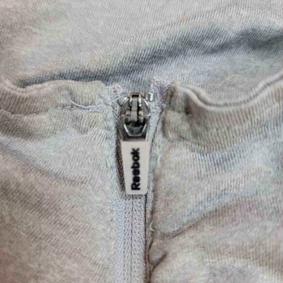 Reebok grey athletic pullover with thumb holes - size xs, lightly stained - Picture 6 of 11